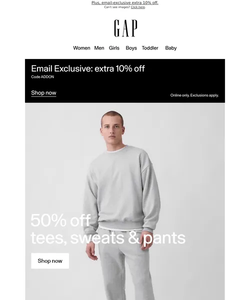Gap email layout for (No Subject)