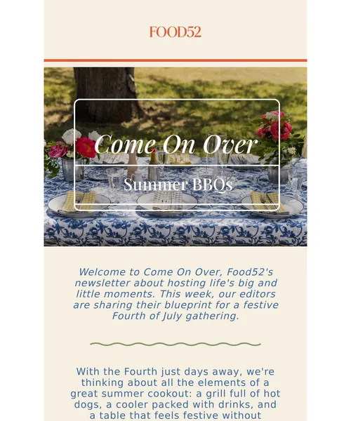 Food52 email layout for (No Subject)