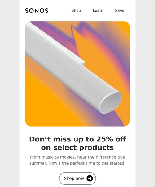 Sonos email layout for (No Subject)