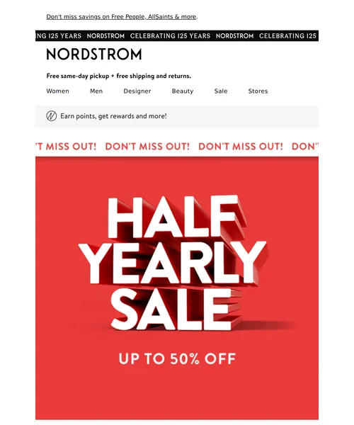 Nordstrom email layout for (No Subject)