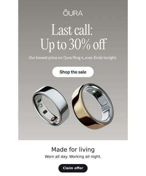 Oura Ring email layout for (No Subject)