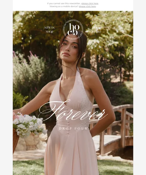 House of CB email layout for It’s a Forever thing 🎀