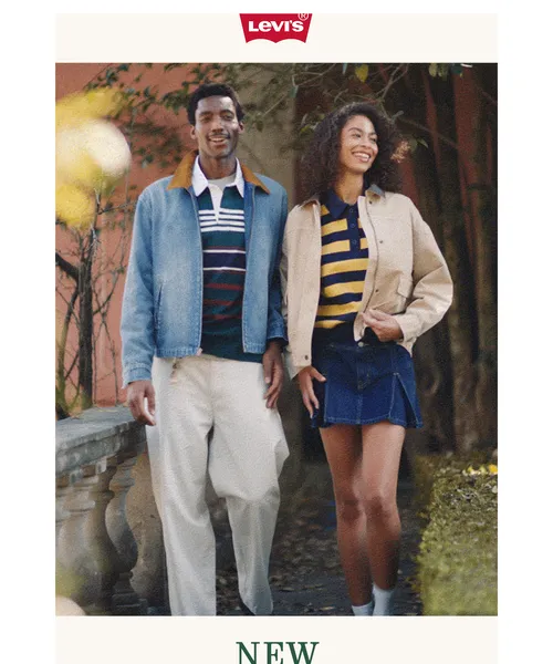 Levi's email layout for New arrivals for an endless summer