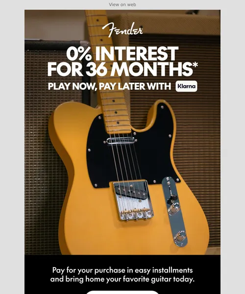 Fender email layout for (No Subject)