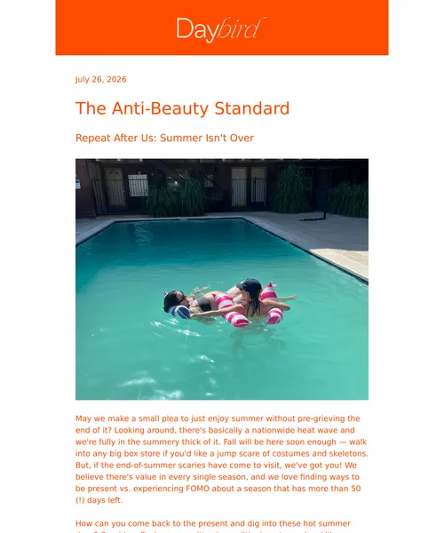 Daybird email layout for Let's enjoy summer (pretty please?)
