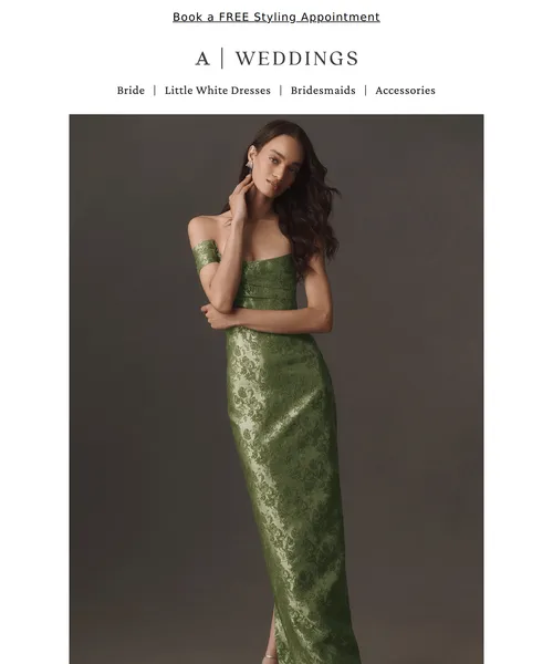 Anthropologie email layout for Dress trend: texture