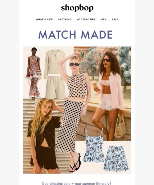ShopBop email layout for Set(s) for every plan