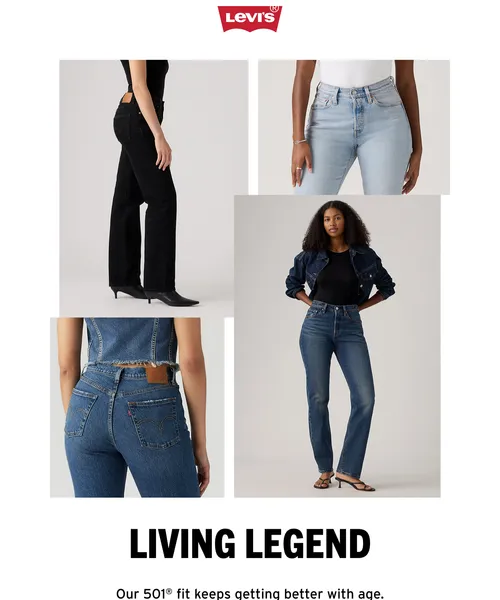 Levi's email layout for Find your 501®