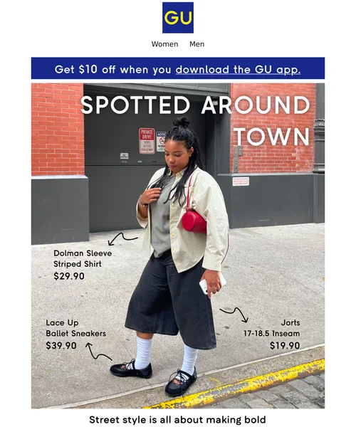 GU email layout for Need Outfit Inspo? We Got You