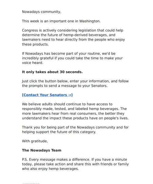 Nowadays email layout for Your Voice Matters in DC This Week
