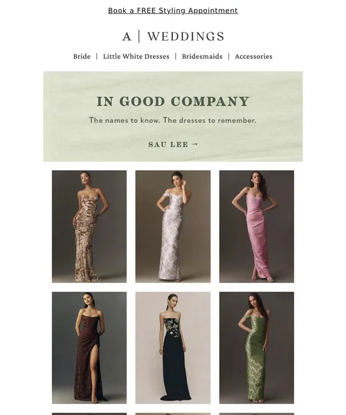 Anthropologie email layout for (No Subject)