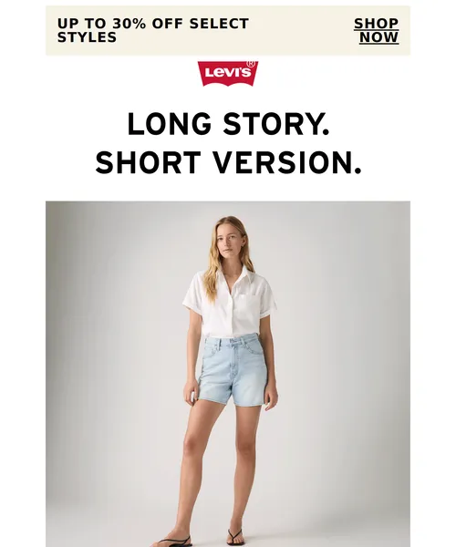 Levi's email layout for (No Subject)