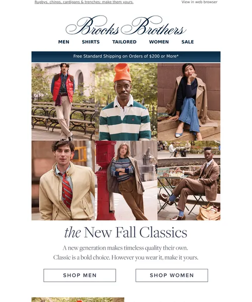 Brooks Brothers email layout for (No Subject)