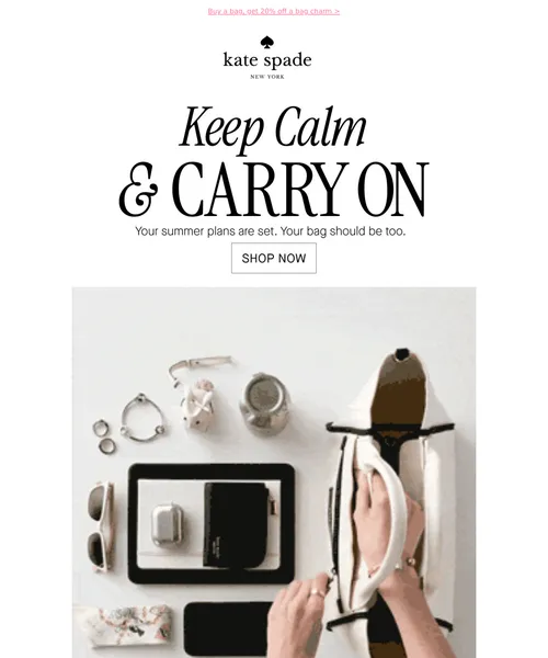 Kate Spade email layout for (No Subject)