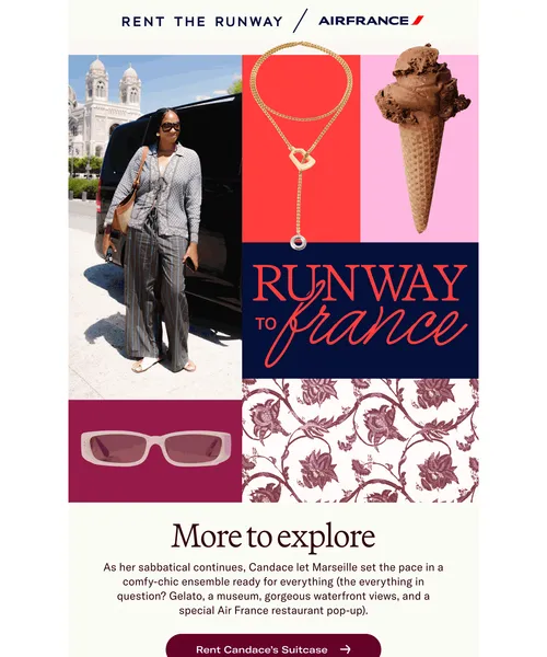 Rent the Runway email layout for (No Subject)