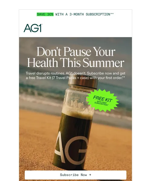AG1 email layout for (No Subject)