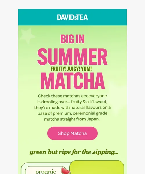 David's Tea email layout for (No Subject)