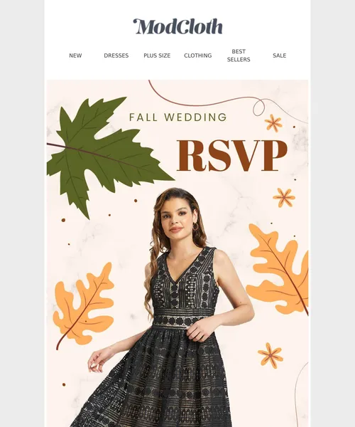 ModCloth email layout for The RSVP Fall Edit
