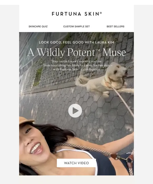 Furtuna Skin email layout for A Look Good, Feel Good Morning Ritual