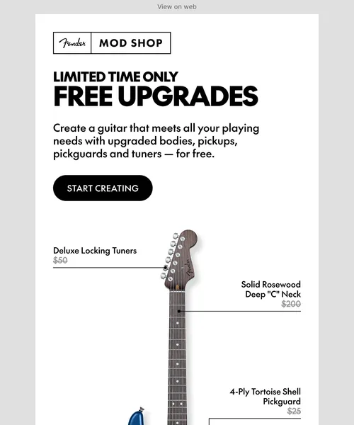 Fender email layout for (No Subject)