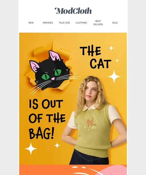 ModCloth email layout for You have a type. We get it.