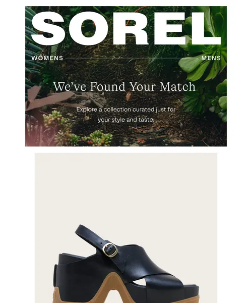 Sorel email layout for We think you’d love these