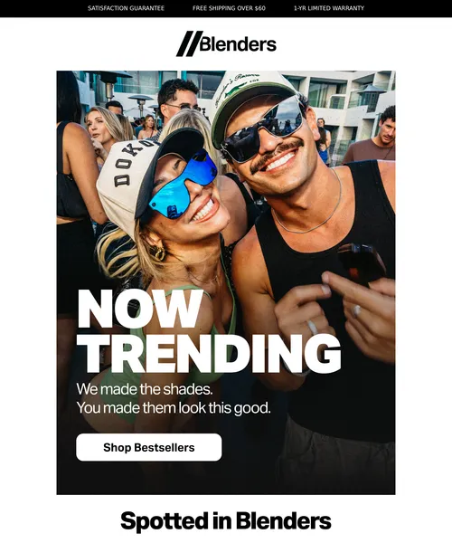 Blenders email layout for Oh, We See You  👀