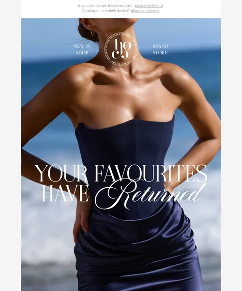 House of CB email layout for Your closet wants these
