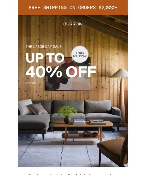 Burrow email layout for This is your sign: shop up to 40% off