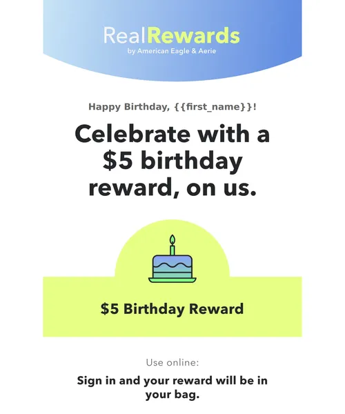 American Eagle email layout for (No Subject)