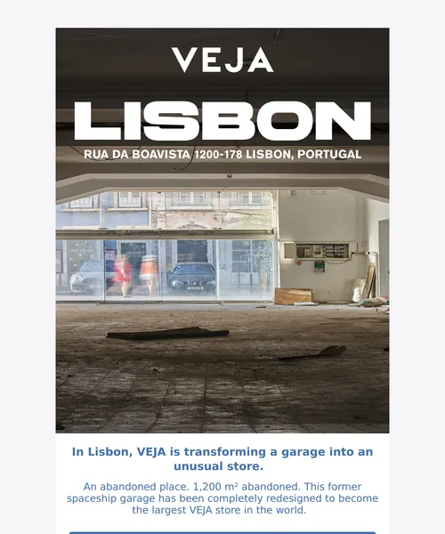 Veja email layout for Welcome to Lisbon