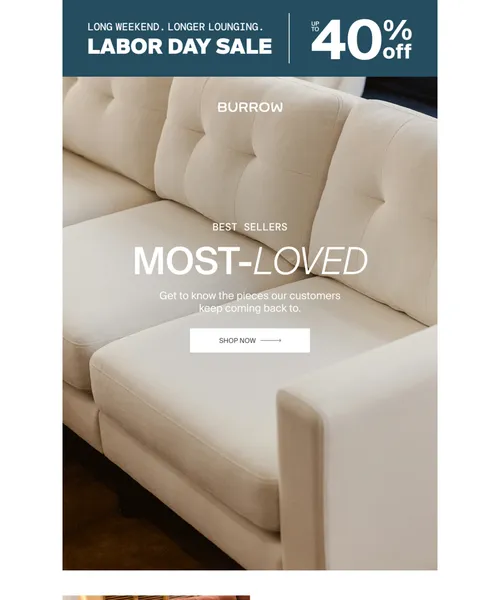 Burrow email layout for The ones everyone wants