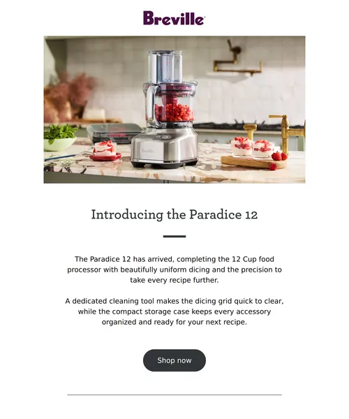 Breville email layout for (No Subject)