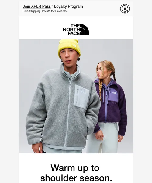 The North Face email layout for (No Subject)