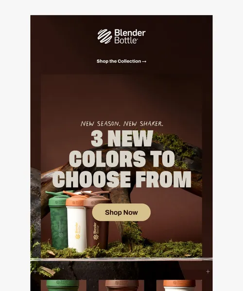 BlenderBottle email layout for The New Fall Lineup 🍂