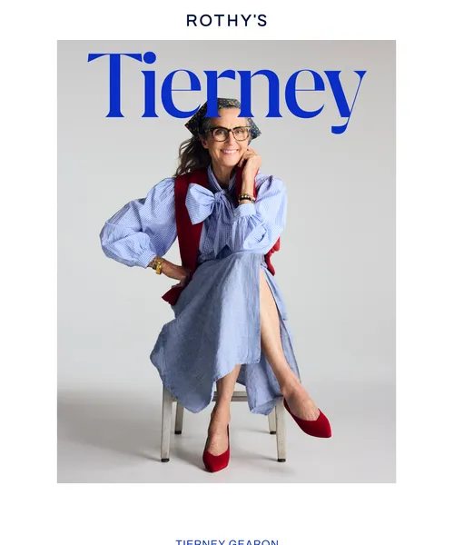 Rothy's email layout for MEET TIERNEY