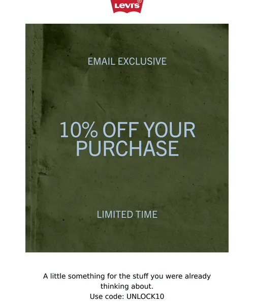 Levi's email layout for (No Subject)