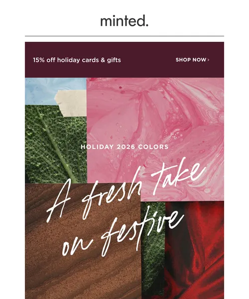 Minted email layout for Making spirits bright *& colorful*