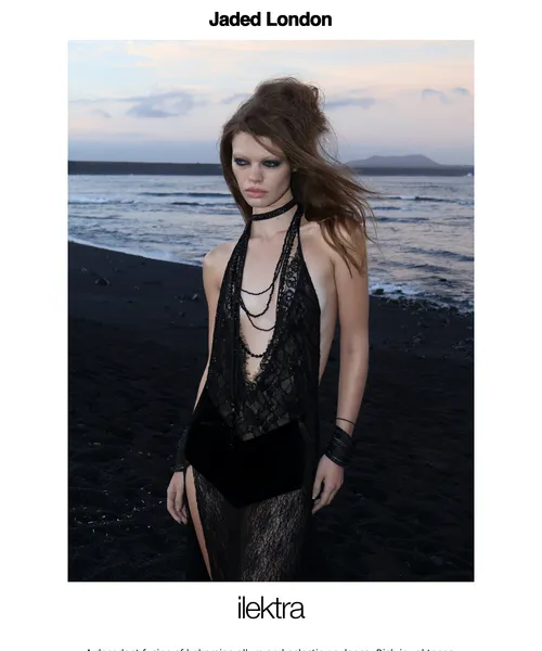 Jaded London email layout for Ilektra - New Collection