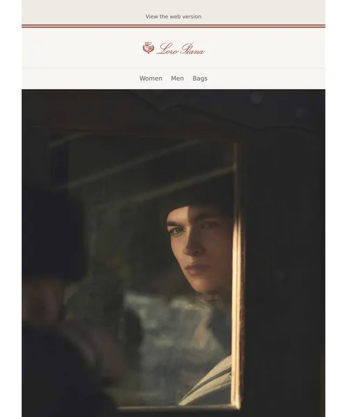 Lora Piana email layout for A perfectly crafted winter look
