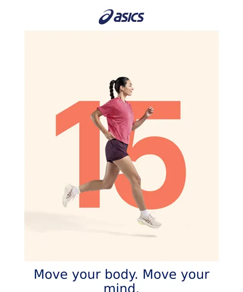 Asics email layout for (No Subject)