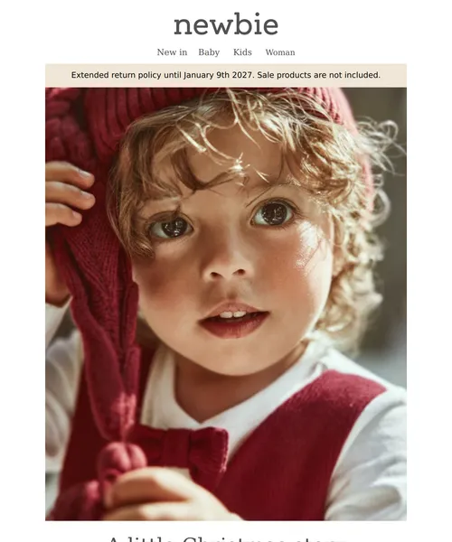 Newbie email layout for Step into a little Christmas story ✨